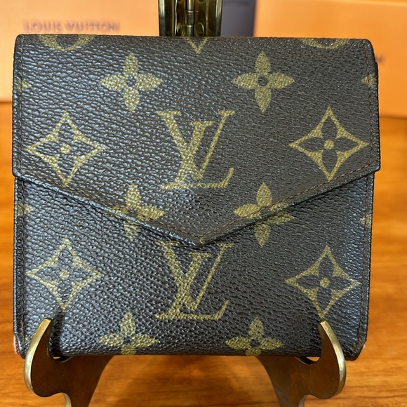 LOUIS VUITTON MONOGRAM PORTE-MONNAIE BILLETS CHANGE BILL HOLDER WALLET COIN 🤎🧡 - Picture 6 of 17